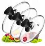 Kadax Üvegfedő 16/18/20 cm Hőálló Serpenyő Fedő Szett (K8383)