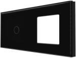 Luxion Panou Intrerupator Simplu cu Touch si Priza Simpla Din Sticla LUXION SmartElectro IntelligentHouse (LX-GP016B)