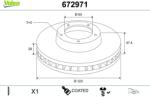VALEO Disc frana VALEO COATED 672971 (672971)
