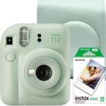 Fujifilm Instax Mini 12 Green Mint + Case + 1x10 film