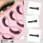 Royal Beauty Set 3 x Adeziv profesional pentru gene banda sau smocuri-1 ml, timp uscare foarte scurt, Cadou gene banda