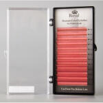 Royal Beauty Extensii de gene Premium ROYAL Silk (ROZ), Curbură C, Grosime 0.10 mm, Lungime Mix, 12 rânduri
