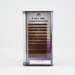 Royal Beauty Extensii de gene Premium ROYAL Silk (Maro deschis), Curbură C, Grosime 0.10 mm, Lungime Mix, 12 rânduri