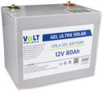 Volt Polska ULTRA SOLAR 12 V 80 Ah GEL akkumulátor [DEEP CYCLE, ciklikus működéshez, fotovoltaikus rendszerekhez, UPS-hez] (6AKUGEL080)