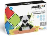 Magblox Set de constructie cu piese magnetice, Magblox, Monocrom, 92 piese Jucarii de constructii magnetice