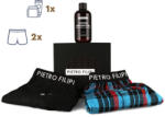 Pietro Filipi Férfi ajándékcsomag 2PACK bő szárú boxeralsók és tusfürdő Pietro Filipi (3PGP1) L