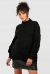 Boohoo WC26104 Boohoo Fekete, vastag kötésű terhességi pulóver S méret