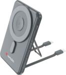 Verbatim 32251 Charge n Go 2C 5000mAh szürke vezeték nélküli mágneses kitámasztható powerbank 2xUSB-C kábellel (32251) - bestbyte