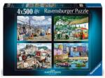 Ravensburger 4 x 500 db-os puzzle - Happy Days - Nyaralás brit módra (12001527) (12001527)