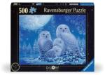 Ravensburger 500 db-os Fluoreszkáló puzzle - Baglyok a holdfényben (12000479) (12000479)