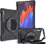  Gigapack Defender műanyag tabletvédő kitámasztó 360° kézpánt Xiaomi Redmi Pad SE 8.7 fekete (GP-163421)