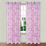 Jumbo 2 db dekoratív függöny szett rózsaszín fátyol egyszarvúval 140x260 cm (1196303)