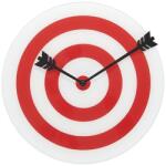  Dekoratív falióra, Target modell, 30cm, Fehér/Piros (98498)