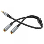 hoco. Adaptor Audio 3.5mm - 2 x 3.5mm HOCO UPA21-2, 0.25m, Negru - gsmnet