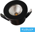 ELDLUX mini spot lámpatest 1w 4000k 100lm 30° IP20 ∅32×22mm fekete (1181962839)