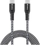 Sandberg USB 2.0 Type C Összekötő Fekete-Fehér 2m 441-67 (441-67)