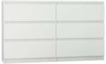  Komód 6 Fiókos 120 cm R120 Fehér