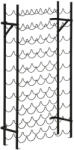 AOSOM Bortartó állvány falhoz rögzíthető fém borállvány 60 palack bor számára fekete palacktartó