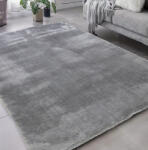 Budapest Carpet Olívia Antracit Puha Szett, 2 db 66x110 és 66x220 cm Hátul Gumis Szőnyeg