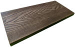 WoodLook WPC kerítésléc méterár 12 cm széles 400 cm hosszú Woodlook Ideal kerítéselem Mahagóni sötétbarna