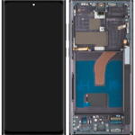 MP Piese si componente Display cu Touchscreen MP compatibil cu Samsung Galaxy S22 Ultra 5G S908, cu Rama, Versiune OLED, Negru, Swap (dis/mp/sgs/cu/ve/ne/sw) - vexio