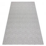 My carpet company kft My Carpet Company Fonott Sizal Flat 48607637 Négyzetek Rombusz Szürke/Krém 140x200 cm Szőnyeg