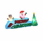  LED-es Karácsonyi Felfújható Dekoráció 280 cm - Mikulás, Rénszarvas és Karácsonyfa