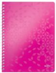 Leitz Wow A4 80lapos kockás rózsaszín spirálfüzet (46380023) - officedepot