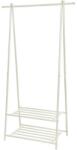 SONGMICS Kabáttartó, Kabátállvány, Ruhafogas 2 Szintes Polccal, Cipőtárolóval, Fehér
