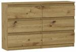  Komód 6 Fiókos 120 cm R120 - Artisan Tölgy
