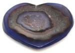  Achát szinezett kék geódás szív 7-10cm