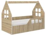 Wooden Toys Hangulatos Házikó Gyerekágy Sonoma 160 x 80 cm - Matraccal - Jobbos