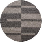 Ay Gala 2505 120x120 cm Taupe-Barna Shaggy Kör Szőnyeg