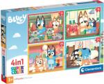 Clementoni Puzzle pentru copii Clementoni 4 în 1 - Bluey (21530) Puzzle