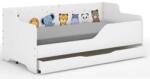 Wooden Toys Lilu Gyerekágy Laminált Oldallal 160 x 80Cm Matraccal És Ágyneműtartóval - Mini Zoo