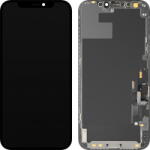 MP Piese si componente Display cu Touchscreen MP compatibil cu Apple iPhone 12 / 12 Pro, cu Rama, Versiune OLED Diagnostic, Negru (dis/mp/ai12ph/cu/ve/ne) - pcone