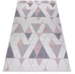 My carpet company kft My Carpet Company Fonott Sizal Sion Geometriai, Háromszögek 3006 Lapos Szövött Ecru/Rózsaszín 140x190 cm Szőnyeg