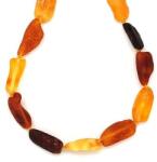  Borostyán matt pebble 7-11x9-16mm nyaklánc 70cm