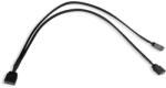 Alphacool 18705 aRGB 3-pin - 2x 3-pin Y-Splitter (Fekete) - 30cm (18705) (18705)