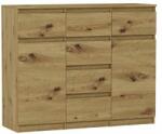  Komód 6 Fiók 2 Ajtó - S62-D Artisan Tölgy