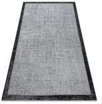 My carpet company kft My Carpet Company Fonott Sizal Floorlux 20401 Ezüst/Fekete 120x170 cm Szőnyeg