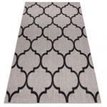 My carpet company My Carpet Company Fonott Sizal Floorlux 20608 Marokkói Rácsos Ezüst/Fekete 200x290 cm Szőnyeg