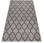 My carpet company My Carpet Company Fonott Sizal Floorlux 20607 Marokkói Rácsos Ezüst/Fekete 160x230 cm Szőnyeg