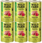  Wild Farm WILD FARM Premium Gabonamentes sertéshús és tonhal 6x400g - gabonamentes macskaeledel