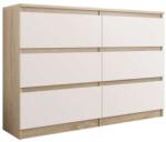  Komód 6 Fiókos 140 cm- R140 Sonoma/Mix