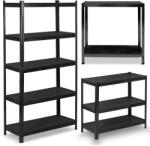 Humberg Fém tároló polc 180 x 90 x 40 cm Humberg HR-851 fekete (4851)