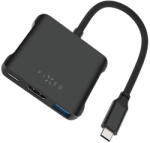 FIXED Hub Multiport, USB-C la 2x USB-C, 2x USB-A, HDMI, PD140W, 4K, 10Gb/s - Fixed Quadri (FIXHU-QR-BK) - Space Black (FIXHU-QR-BK)