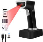  Vezeték nélküli 1D/2D vonalkódolvasó, QR kód olvasó töltőállvánnyal, LCD kijelzővel (YHD-6800DB-Pro)