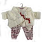 Llorens Llorens: Babaruha szett macis és nyuszis nadrággal 43cm-es babákra (V-843)