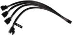 Alphacool 18683 4-Pin - 4x 4-Pin PWM Y-Splitter (Fekete) - 30cm (18683)